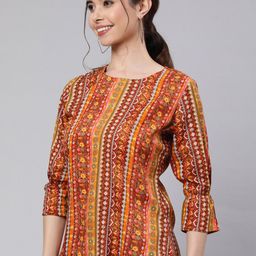 SAK JAIPUR Ethnic Print Regular Top image 5