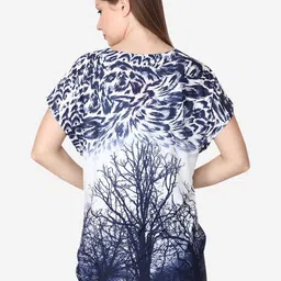 Steele Abstract Printed Round Neck Flutter Sleeve Regular Top image 2