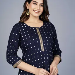 SIPET Ethnic Motifs Printed A-Line Kurti image 2