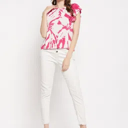 BAESD Tie and Dye Flutter Sleeves Regular Top image 4