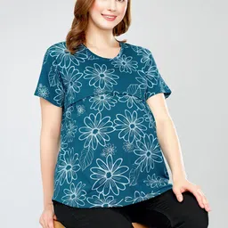 Zeyo Floral Print Cotton Top-image-60