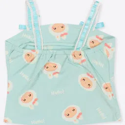 CUTECUMBER Girls Conversational Printed Sleeveless Top-image-89
