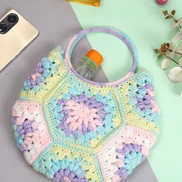 Magic Needles Self Design Hexagon Handheld Bag image 1