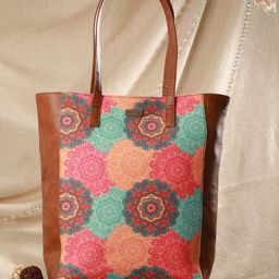 Priyaasi Floral PU Oversized Shopper Tote Bag-11