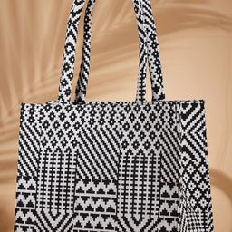 Mast & Harbour Ethnic Motifs Printed Oversized Tote Bag-image-16