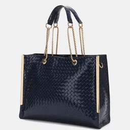 FABBHUE Textured Oversized Structured Tote Bag image 3