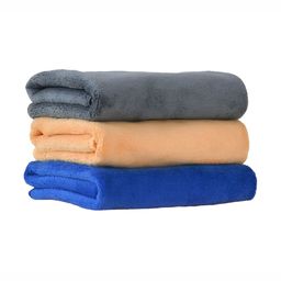 Yellow Weaves Grey & Blue 3 Pieces 400 GSM Quick-Dry Hand Towels-6