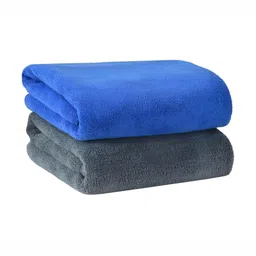 Yellow Weaves Teal Blue & Grey 2 Pieces 400 GSM Anti-Odour Hand Towels-image-69