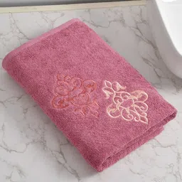 Cotton Bolls Textiles Muave Cotton 650 GSM Embroidery Bath Towel-image-83
