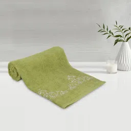 LUSH & BEYOND Lime Green & White Striped Pure Cotton 500 GSM Bath Towel-picture-14