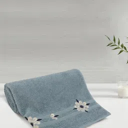 LUSH & BEYOND Blue & Black Striped Pure Cotton 500 GSM Bath Towel-picture-37