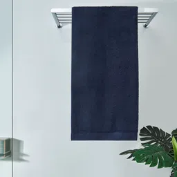 DDecor Unisex Blue Solid 600 GSM Live Beautiful Bath Towel-56
