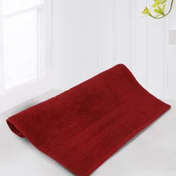 LUSH & BEYOND Maroon Self-designed 500 GSM Cotton Hand Towel-picture-27