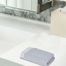 Himeya Darn IT Melange Grey 520 GSM Organic Cotton Hand Towel-image-14