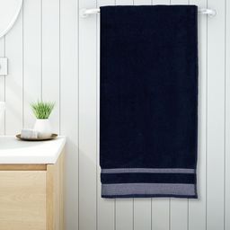 SPACES Blue Solid Cotton 600 GSM Towel Set-image-89