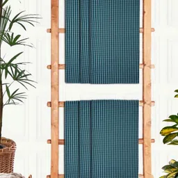 Athom Living Blue & White 6 Pieces Printed 210 GSM Cotton Bath Towels-image-93