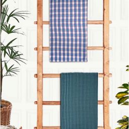 Athom Living Blue & Teal Green 2 Pieces Printed Cotton 210 GSM Bath Towels-image-60