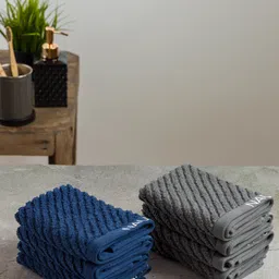 Nautica Set Of 8 Solid 600 GSM Pure Cotton Face Towels-14