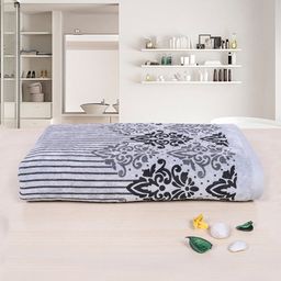 RANGOLI Emperial Grey & Black Pure Cotton 450 GSM Bath Towel-57