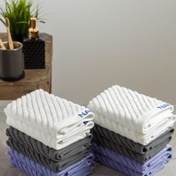 Nautica Set Of 12 Solid 600 GSM Pure Cotton Face Towels-8
