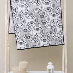 Ariana Grey & White Printed 550 GSM Cotton Bath Towel-image-11