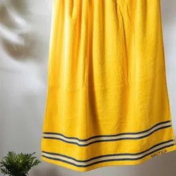 Nautica Yellow Solid 500 GSM Pure Cotton Bath Towel-image-55