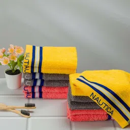 Nautica Set Of 12 500 GSM Pure Cotton Face Towels-30