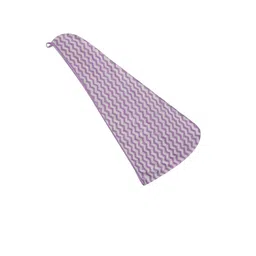 Black gold Purple & White Zig Zag Design 400 GSM Pure Cotton Hair Draper-image-79