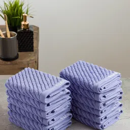Nautica Set Of 12 Solid 600 GSM Pure Cotton Face Towels-15