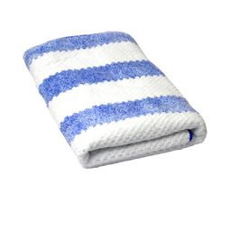 Tranquil square Blue & White Striped 650 GSM Pure Cotton Bath Towel-67