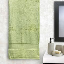 Weaving Magic Green Solid 650 GSM Pure Cotton Bath Towel-image-4