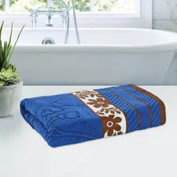 Kuber Industries Blue & Brown Striped Cotton 150 GSM Bath Towel-image-20