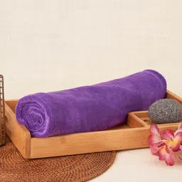 Black gold Classic 4-Pcs Purple 300 GSM Microfiber Quick Dry Bath Towels-image-23