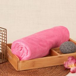 Aura Pink Microfiber 400 GSM Absorbent Ultra Soft Anti-Fade Bath Towels-2