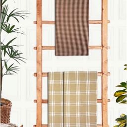Athom Living Yellow & Brown 3Pieces Printed Cotton 210 GSM Bath Towels-image-57
