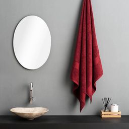 DDecor Unisex Magenta Solid 500 GSM Cotton Bath Towel-61