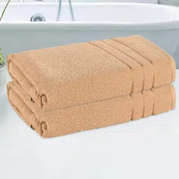 Kuber Industries Brown 2 Pieces Striped Cotton 150 GSM Bath Towel-image-93