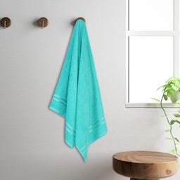 Welspun Green Solid 380 GSM Pure Cotton Bath Towels-image-4