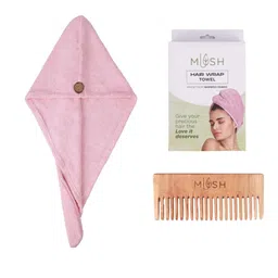 MUSH Pink Bamboo 500 GSM Hair Wrap Towel-image-6