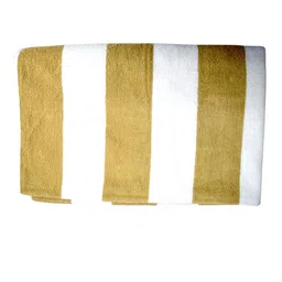 Tranquil square Light-Brown & White Striped 650 GSM Pure Cotton Bath Towel-72