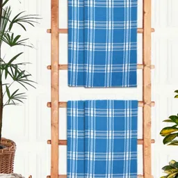 Athom Living Blue & White 4 Pieces Printed Cotton 210 GSM Bath Towel-picture-16