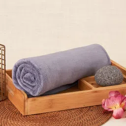 Aura Grey 2 Pieces Premium Absorbent UltraSoft Anti-Fade Cotton Bath Towel-93