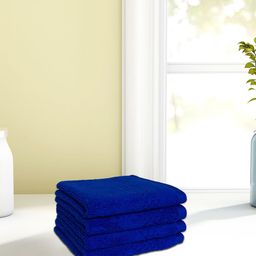 SPACES Unisex Set Of 4 Solid 450 GSM Pure Cotton Face Towels-7