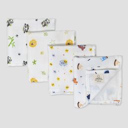The Boo Boo Club Kids Set Of 4 Sustainable Cotton 170 GSM Face Towel-29