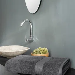 DDecor Grey Solid 500 GSM Cotton Bath Towel-image-53