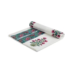 India Circus by Krsnaa Mehta White & Pink Printed Cotton 150 GSM Bath Towel-picture-51