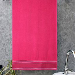 ROMEE Pink Cotton 500 GSM Bath Towels-picture-3