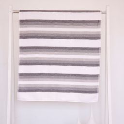 Ariana Grey & Off-White Striped 670 GSM Reversible Cotton Bath Towel-24
