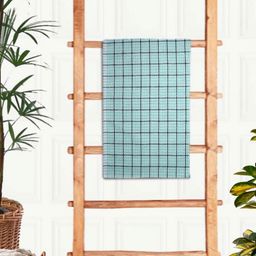 Athom Living Green & Black Printed Cotton 210 GSM Bath Towel-image-84
