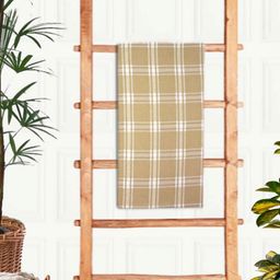 Athom Living Yellow & White Printed Cotton 210 GSM Bath Towel-image-18